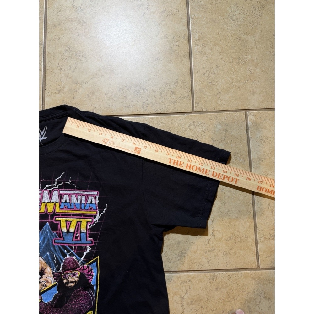 WWE WrestleMania VI Graphic T-Shirt L Black Wrestling Event Tee - Picture 5 of 5